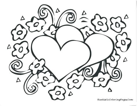 Coloring Pages For Girls Hearts At Free Printable