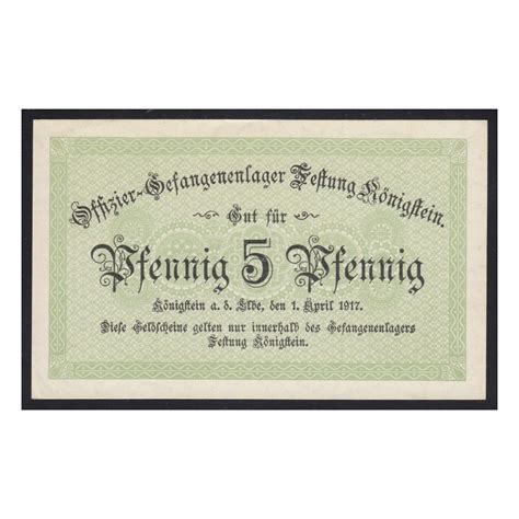 5 pfennig 1917 Kriegsgefangenenlager Königstein