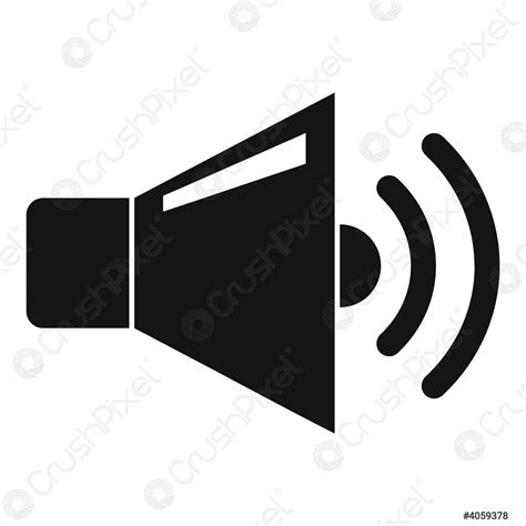 Muziek Luidspreker Pictogram Eenvoudige Stijl Stock Vector 4059378