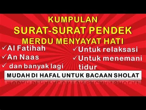 Subhanallah Ini Kumpulan Surat Pendek Merdu Mudah Di Hafal Youtube