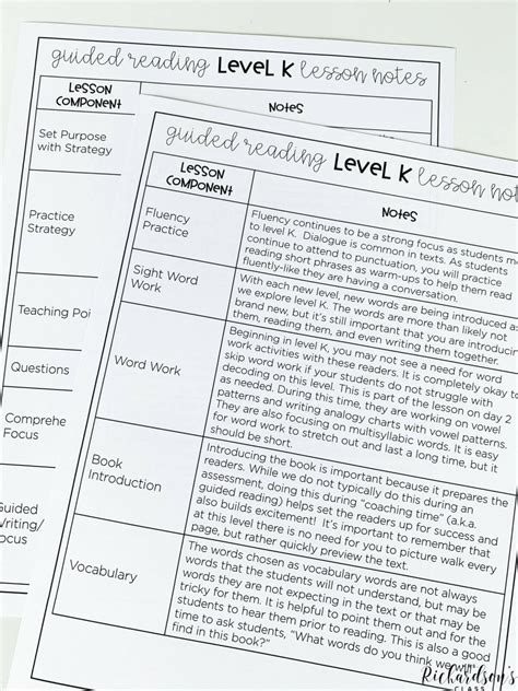 Guided Reading Level K: Books and Lesson Plans to Advance Readers