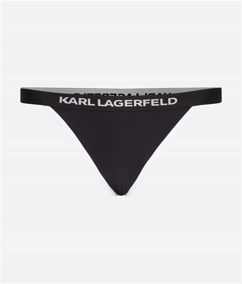 PLAVKY KARL LAGERFELD BIKINI BOTTOMS W LOGO ELASTIC BLACK VERMONT CZ