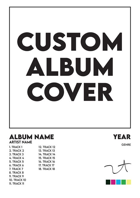 Custom Album Cover Print Poster Digital Download Digital Album Art High