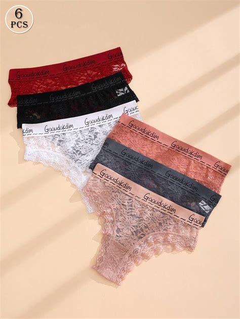 PCS Sexy Lace Women S Briefs Low Waist Seamless Bikini Panties Solid