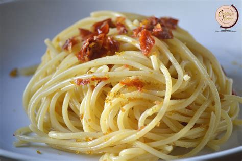 Orietta S Recipes Spaghetti Con Pomodori Secchi E Bottarga Di Muggine