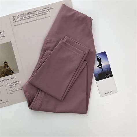 Lululemon Summer Yoga Pants Nude High Waist Hip Raising Nona Calças Externa De Pêssego Alta