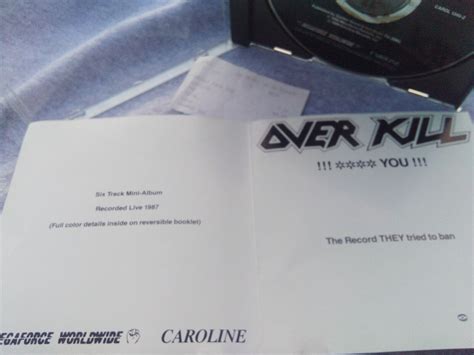 Fuck You By Overkill CD Dec 1990 Megaforce For Sale Online EBay
