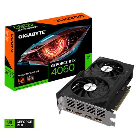 Tarjeta De Video Gigabyte Nvidia Geforce Rtx 4060 Windforce Oc 8gb Gddr6 128bit Pci E 4