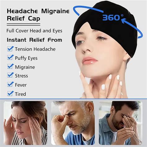 Jual Migraine Relief Headache Compress Head Wrap Hot Cold Gel Therapy Hat Shopee Indonesia