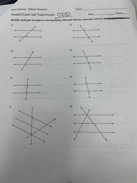 Solved Date Kuta Software Infinite Geometry Name Parallel Lines And 1 Answer