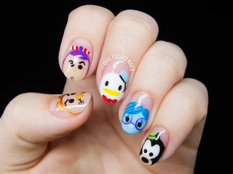 Disney Tsum Tsum Character Nail Art Chalkboard Nails Nail Art Blog