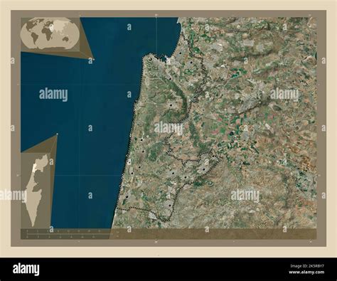 Haifa District Of Israel High Resolution Satellite Map Locations Of