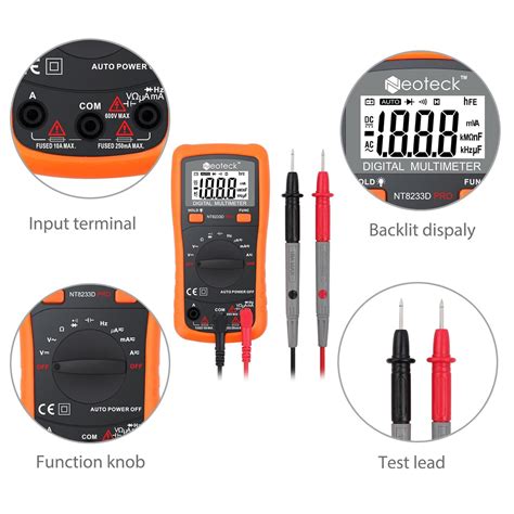 Neoteck Auto Ranging Digital Multimeter 8233D PRO | Neoteck