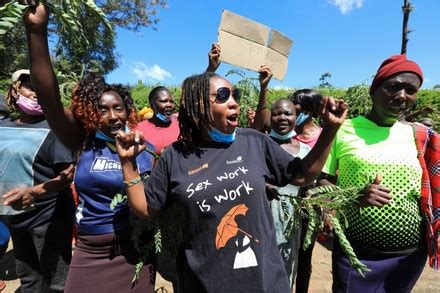 Kenyan Sex Workers Hold Placards Shout Editorial Stock Photo Stock