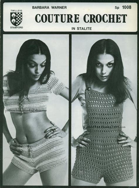 Vintage Crochet Shorts Or Hot Pants Romper Bib Topped Shorts Etsy