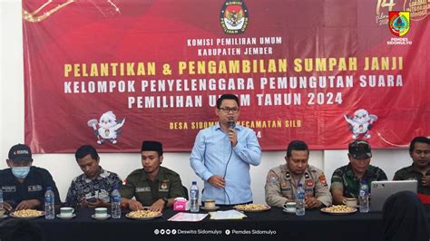 252 KPPS Di Desa Sidomulyo Resmi Dilantik Mas Kades Lakukan Tugasnya