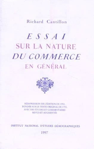 Essai Sur La Nature Du Commerce En General De Richard Cantillon