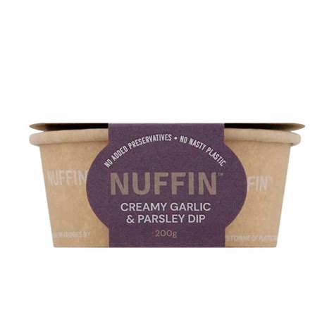 nuffin creamy garlic parsley dip  eumarrah pty