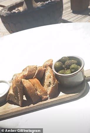 Love Island S Amber Gill Wears Crocodile Print Bikini On Holiday Daily Mail Online