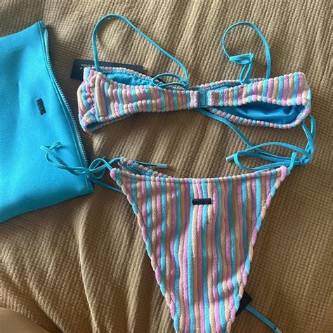 Triangl Este Bikini In Sherbet Stripe Never Worn Depop