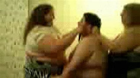 Two Wild BBW Dommes Take Advantage Of Their Submissives Being Tied Up To A Table Full Raw Video