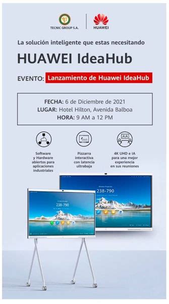 Acompáñanos al lanzamiento de HUAWEI IdeaHub la solución inteligente