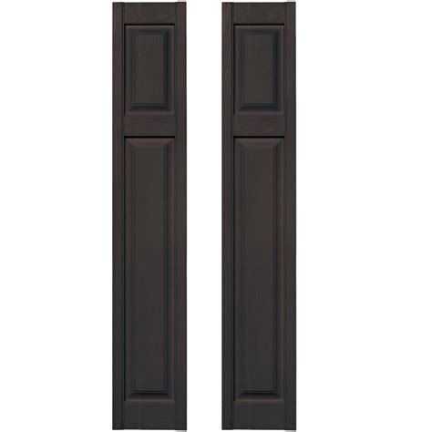 Builders Edge 12 In X 39 In Raised Panel Vinyl Exterior Shutters Pair