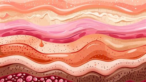 Anatomía de la piel humana capas de la epidermis de la dermis Vector