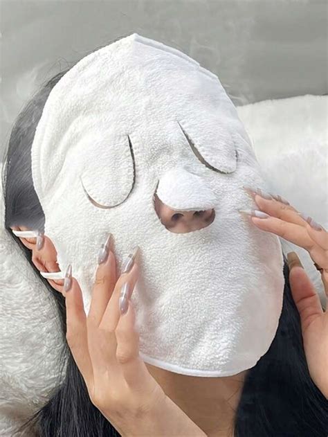 Pc Hot Compress Face Towel Masks Reusable Facial Steamer Towel For Hot Cold Skin Care Shein Usa