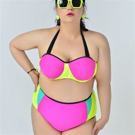 Aliexpress Buy Plus Size Swimwear Women Sexy High Waist Xxl Bikini Xxxl Bathing Suit Plus