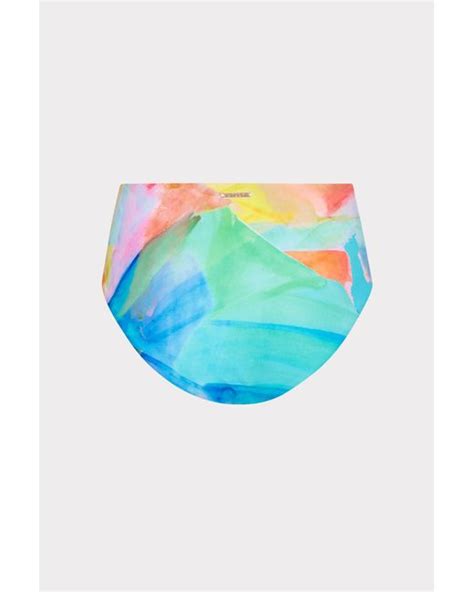 MILLY Watercolor Paint Stroke Tie Bikini Bottom In Pink Lyst