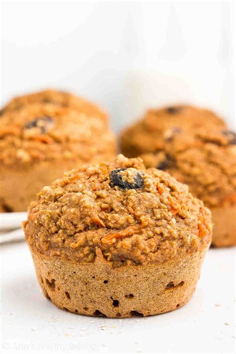 Healthy Carrot Raisin Bran Muffins Amys Healthy Baking