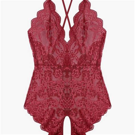 Red Full Body Lingerie Depop