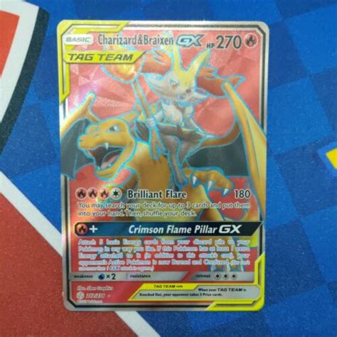 Charizard And Braixen GX Tag Team 212 236 Values MAVIN