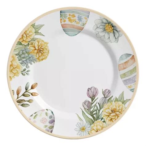 Set Con Platos Planos Easter Colors De Cm Mercadolibre