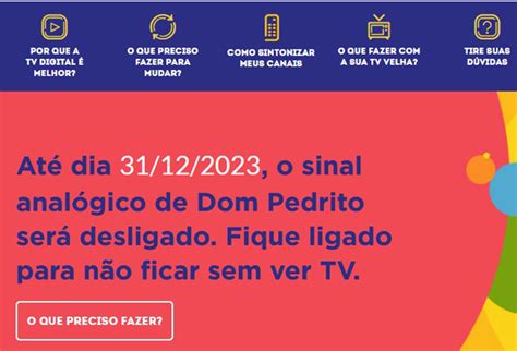 Pedritenses J Podem Providenciar Migra O Do Sinal Anal Gico Para O Digital Portal Mais Dom