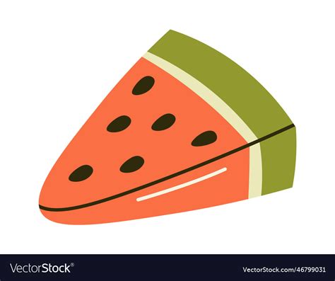 Triangle Watermelon Slice Royalty Free Vector Image