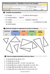 Les Triangles Cm Exercice Valuation R Vision Le On Pdf Imprimer