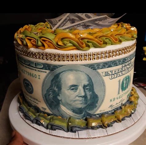 Money 100 Dollar Bills Edible Cake Wraps Round Cake Topper Etsy