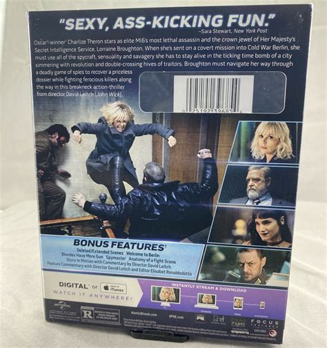 ATOMIC BLONDE Blu DVD 2017 Slipcover Charlize Theron James McAvoy