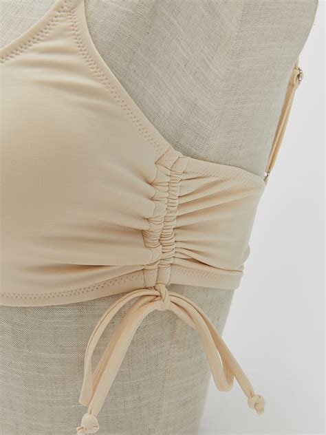 EKRU Kadın Dikişli Pedli Düz Bikini Üst S3AE52Z8 SGG LCW