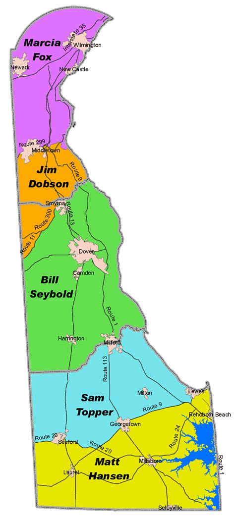 Delaware Cities Map