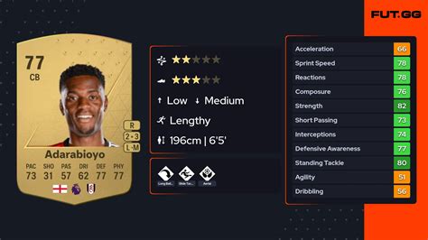 tosin adarabioyo ea fc  ratings prices  cards futgg