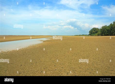 Beautiful beach with blue skies Stock Photo - Alamy