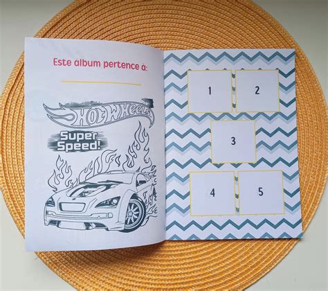 Álbum de Figurinhas e Livro de Colorir Hot Wheels 15x21 Elo7