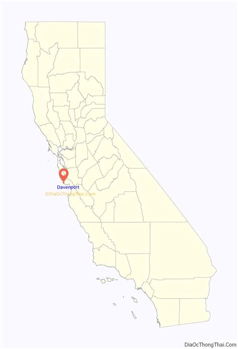 Map Of Davenport Cdp California Thong Thai Real