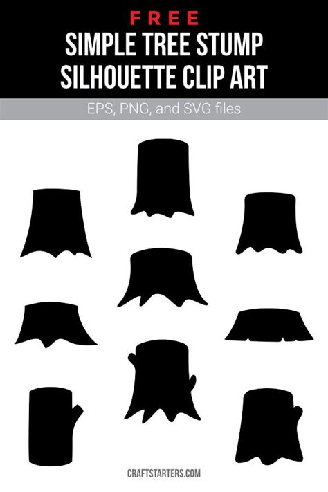 Free Simple Tree Stump Silhouette Clip Art | Simple tree, Clip art, Silhouette clip art