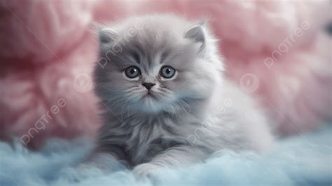 Photo Wallpaper Cute Kitten Sleeping On Colorful Background British