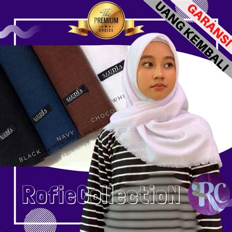 Jual Pcs Kerudung Sekolah Hijab Segi Empat Polos Saudia Original