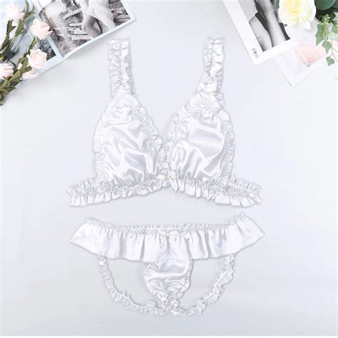 Ensemble De Lingerie Sexy En Satin Souple Pour Femmes Sous vêtements